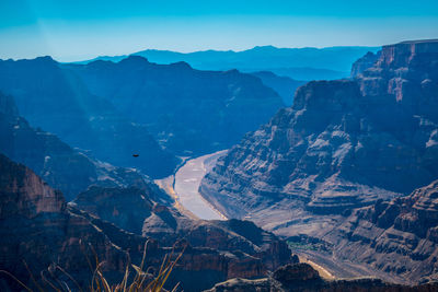 Aerial view of mountain range