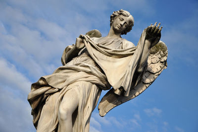 Angel with the veil. statue on the ponte sant' angelo bridge, rome