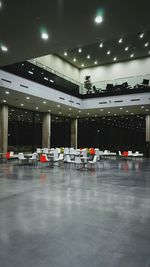 Empty chairs in room