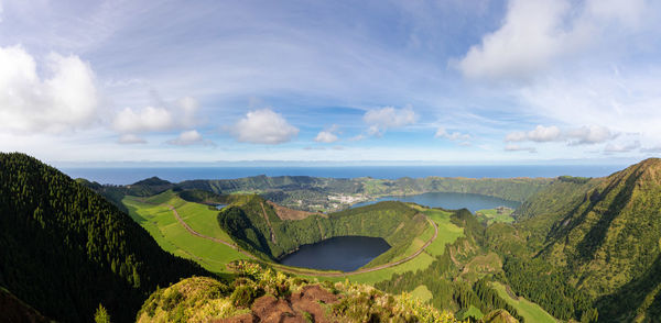 Panoramic view of landscape against sky