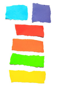 Close-up of multi colored pencils on white background