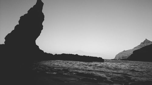 Rock formations in sea