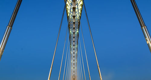 Low angle view of built structure against blue sky