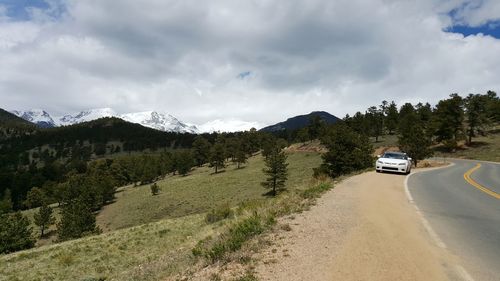 Country road passing through mountains