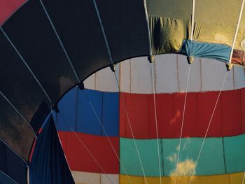 Low angle view of hot air balloon