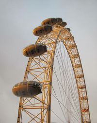 Low angle view of ferris wheel against clear sky