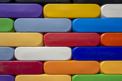 Full frame shot of multi colored chairs