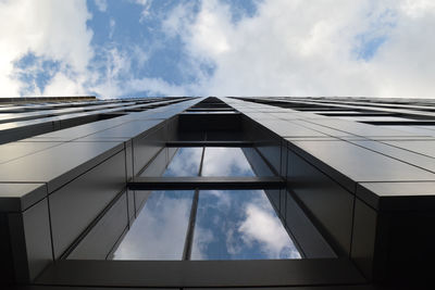 Low angle view of modern building against sky