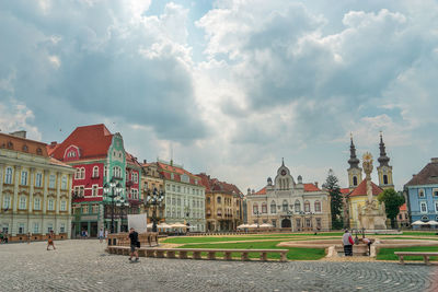 View of cathedral against cloudy sky