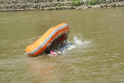 Boat in river