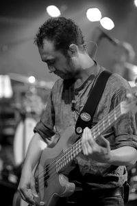 Young man playing guitar