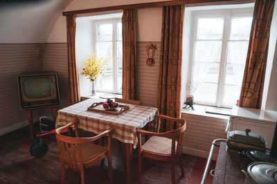 Chairs and table at home