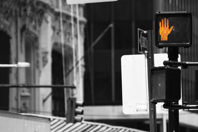 Close-up of traffic light with color splash 