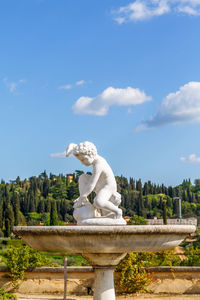 Sculpture in a garden in florence