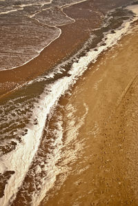 Scenic view of beach during sunset
