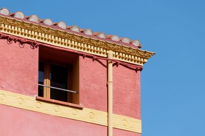 Low angle view of building against clear sky