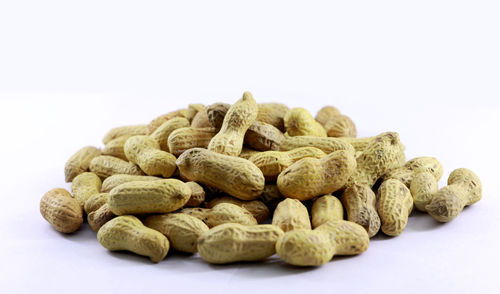 Close-up of cupcakes against white background