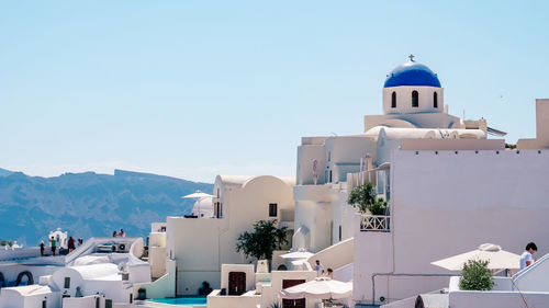 Low angle view of church against clear sky