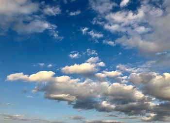 Low angle view of clouds in sky