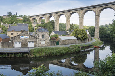 The viaduct at dinan, brittany, france, crossing the river rance