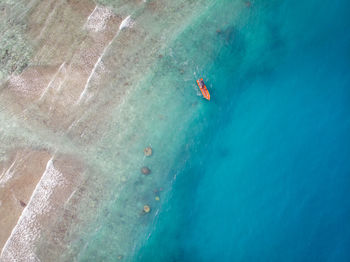 High angle view of sea