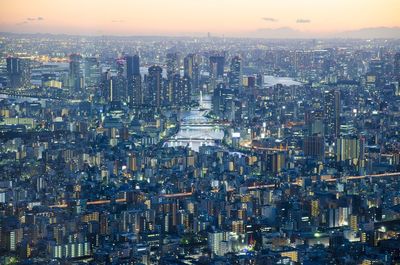 Aerial view of cityscape of tokyo