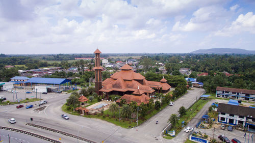 View of town against sky