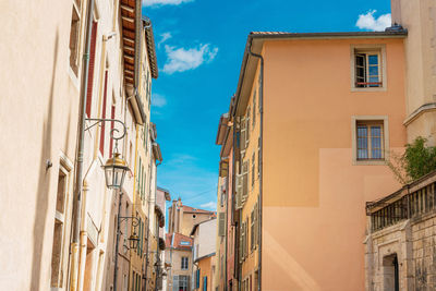 Low angle view of residential buildings