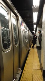 Train at railroad station platform