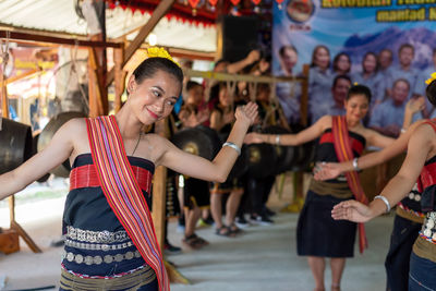 Women dancing during festival