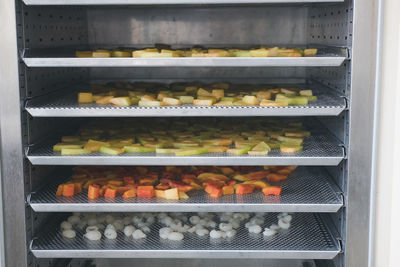 High angle view of food for sale in store