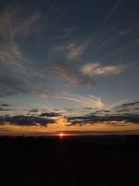 Scenic view of sunset over landscape