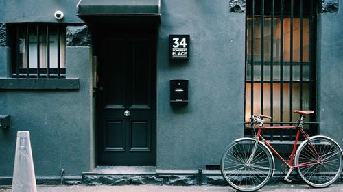 Bicycle outside building