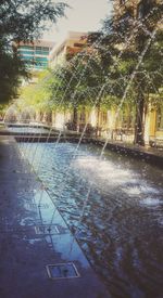 View of buildings in water