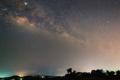 Low angle view of stars in sky at night