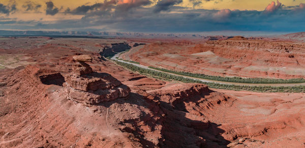 The balancing stone called mexican hat rock in utah. mexican hat