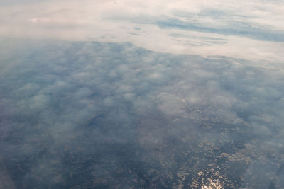 High angle view of clouds in sky