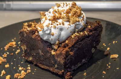 Close-up of cake on table