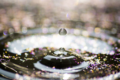 Close-up of water drops on surface