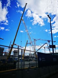 Fence against blue sky