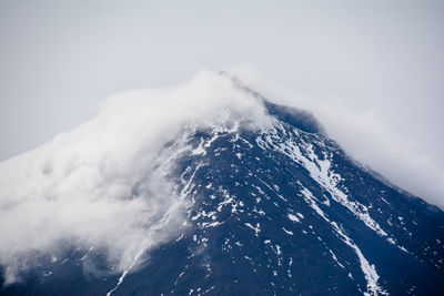 Aerial view of mountain against sky