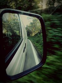 Road seen through car windshield