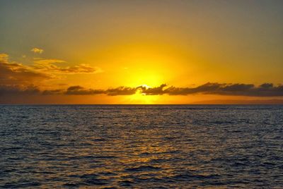 View of sea at sunset