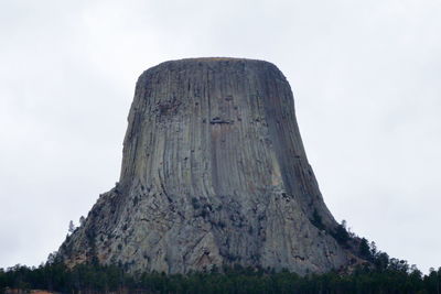 Low angle view of rock formations against sky