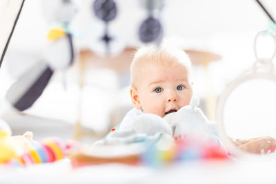 Portrait of cute baby girl