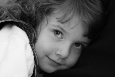 Close-up portrait of cute girl