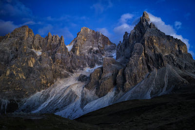 Panoramic view of mountains against sky