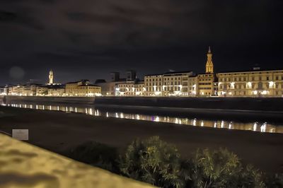 Illuminated city at night