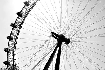 Low angle view of ferris wheel against clear sky