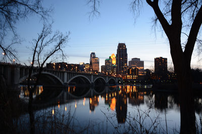 Bridge over river in city